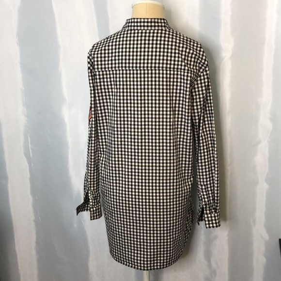 H&M Long sleeve checked cotton shirt with embroidered Size 4 - Picture 7 of 12